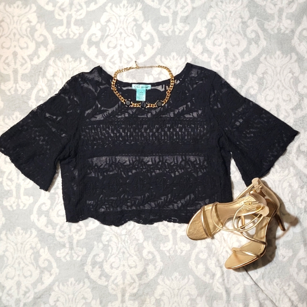 Black Lace Top - Picture 12 of 12